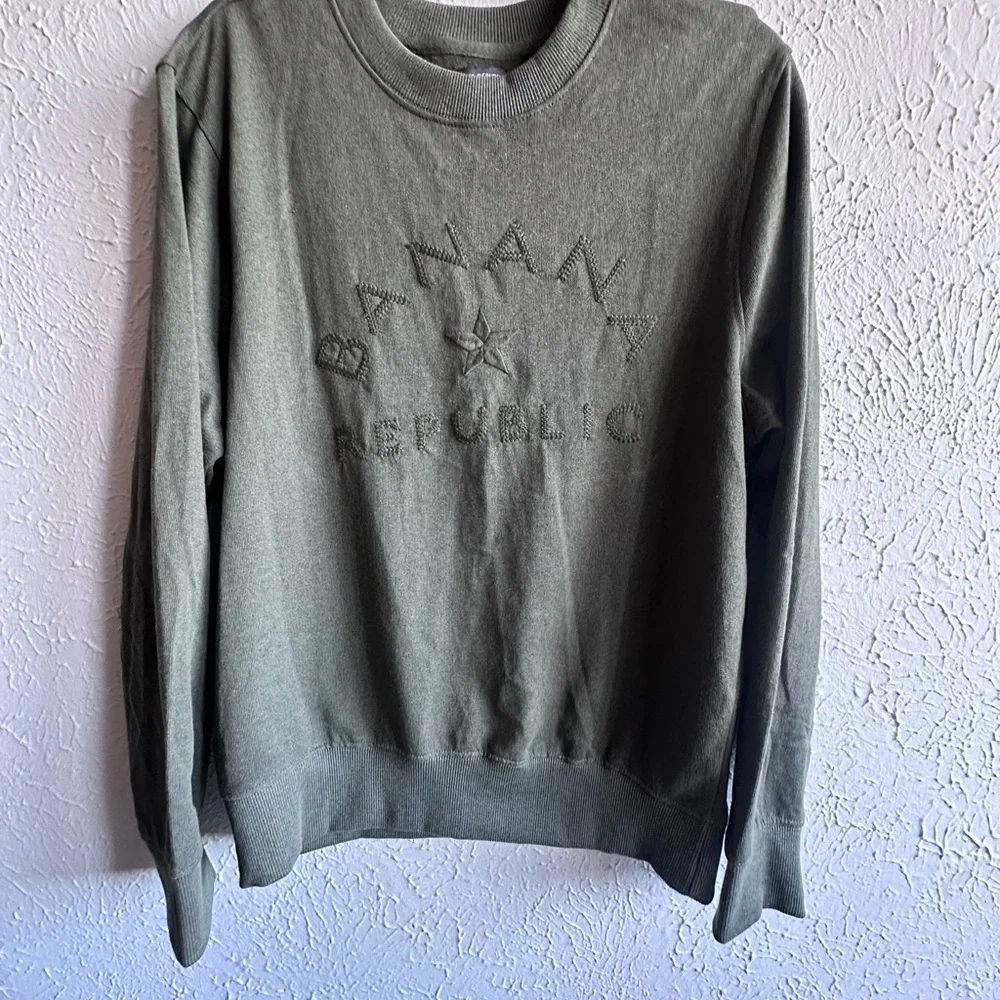 Banana Republic Men's Olive Crewneck Sweater
